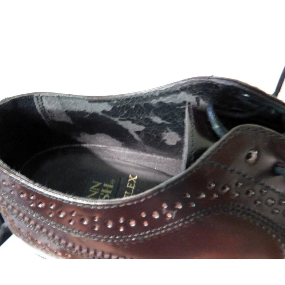 Nunn Bush Dress Flex Leather Oxford Shoes Mens Size 9.5 Dark Brown Wing Tip - Picture 14 of 14